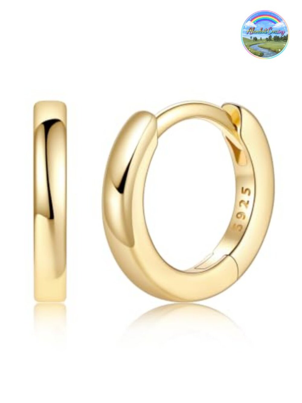 925 Sterling Silver Huggie Hoop Earrings Hypoallergenic Lightweight